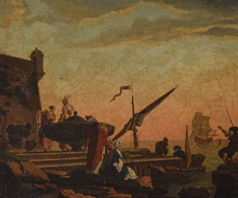 Francesco Guardi Oil on Canvas Venetian Capriccio from auction in Lincoln Park, New Jersey — image 8