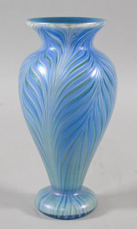 Tiffany Studios Favrile Pulled Feather Art Glass Vase from auction in Lincoln Park, New Jersey — image 35