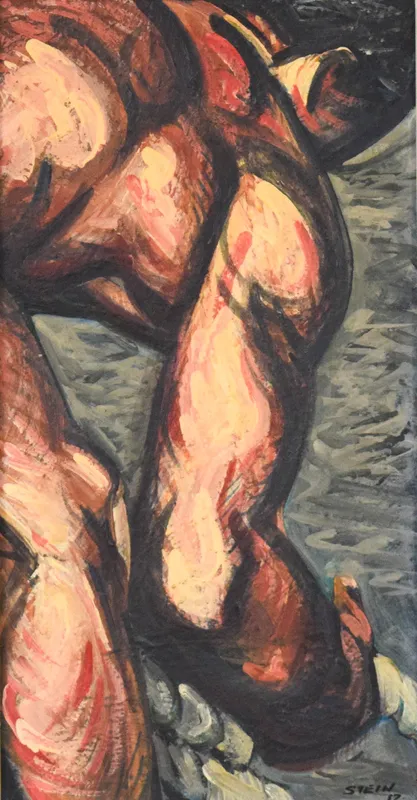 Philip Stein Oil on Board Abstract Figurative Study from auction in Lincoln Park, New Jersey — image 42