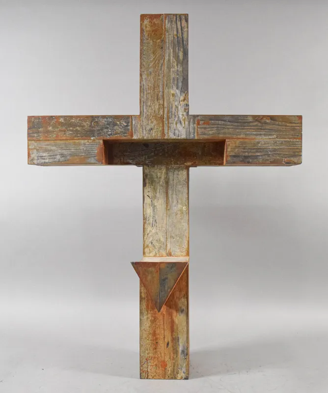 Keith Milow Mixed Media Sculpture Cross 03 from auction in Lincoln Park, New Jersey — image 48