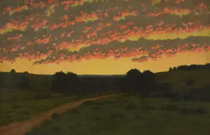 William Anderson Coffin Oil on Canvas Twilight Landscape