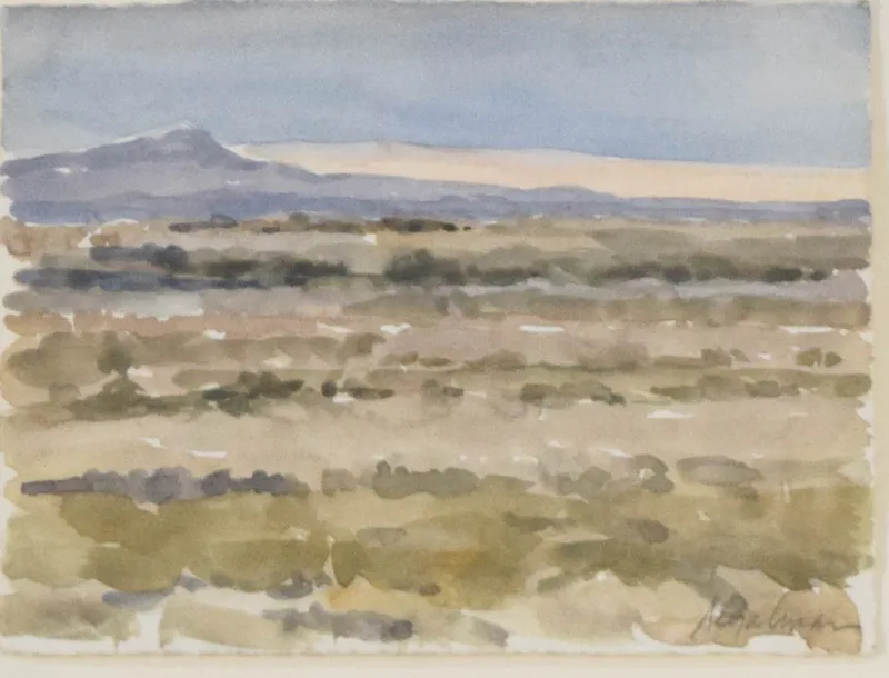 Richard Segalman (American, 1934-2021) 'Desert Landscape' (Signed) from auction in Lincoln Park, New Jersey — image 11