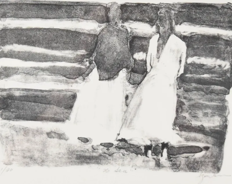 Richard Segalman (American, 1934-2021) 'To Sea' (Signed) from auction in Lincoln Park, New Jersey — image 13