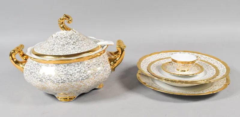 Pirkenhammer Avignon Pattern Porcelain Tableware Set from auction in Lincoln Park, New Jersey — image 44
