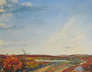 Nathaniel Benchley Oil on Canvas Autumnal Landscape