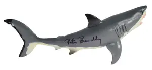Plastic Great White Shark Signed by Peter Benchley