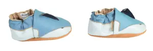 Pair of Leather Shark Baby Slippers