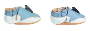 Pair of Leather Shark Baby Slippers