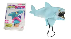 2 Vintage Inflatable and Molded Shark Hats