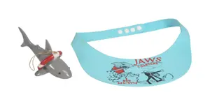 2 Shark Souvenirs Including an Ornament and Jaws Charters Foam Visor