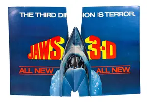 Universal City Studios Jaws 3-D Cardboard Pop-Up Promotional Display