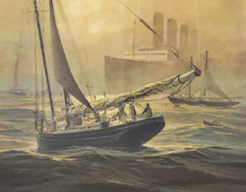 Thomas Hoyne Offset Lithograph Fog Peril from auction in Lincoln Park, New Jersey — image 15
