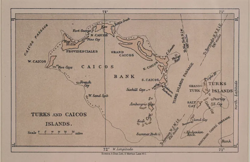Harrison & Sons Map of Turks and Caicos, 19th Century from auction in Lincoln Park, New Jersey — image 21