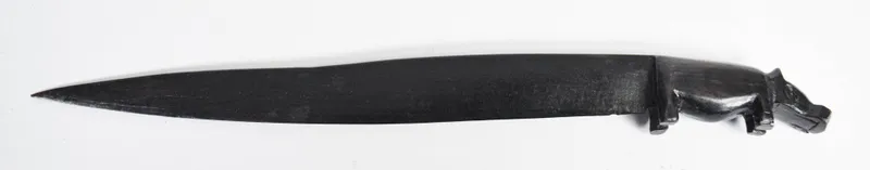 Papua New Guinean Carved Wood Hippo Letter Opener from auction in Lincoln Park, New Jersey — image 48