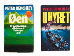 2 Peter Benchley Danish Language Novels, The Island and Beast