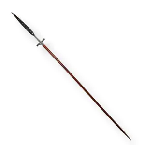 7 Foot Polished Steel and Wood Spear