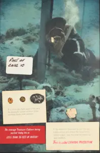Vintage Underwater Archaeology Educational Display Panel