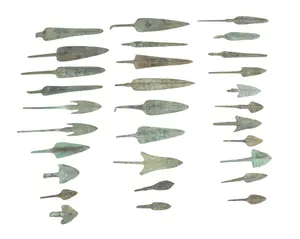 Assortment of Bronze Age Luristan Type Bronze Arrowheads and Spearheads