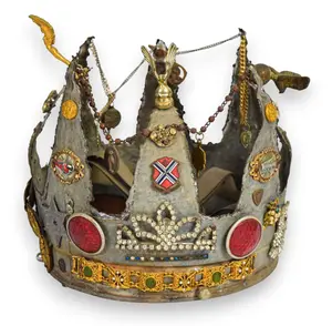 American Folk Art Metal Assemblage Crown Gifted to Peter Benchley