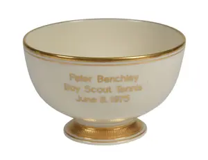 Lenox Porcelain Boy Scout Tennis Award Bowl Peter Benchley