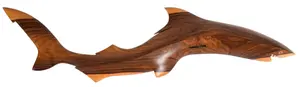 Pitcairn Island Carved Kou Wood Shark Sculpture