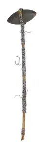 Plains Sioux Style Beaded Stone War Club