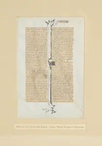 French 13th Century Vellum Bible Leaf Book of Samuel