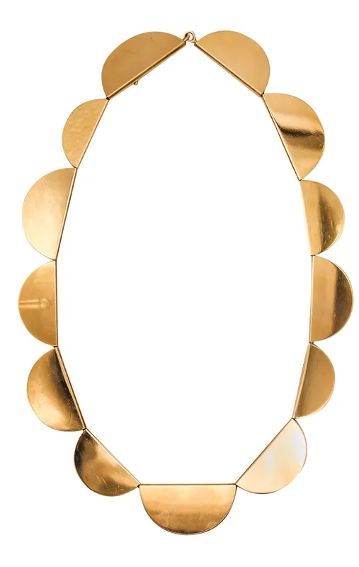 BETTY COOKE 1980 Geometric Semi-Circles Necklace In 14Kt Yellow Gold from auction in Aventura, Florida — image 15