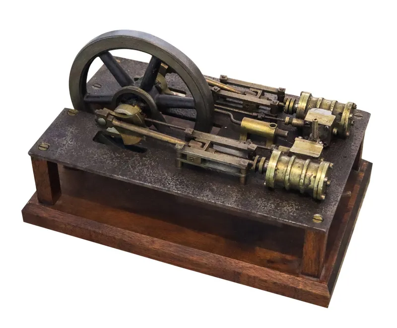 DOLL & CO. 1900 German Antique Steam Twin Cylinders Piston Engine Machine from auction in Aventura, Florida — image 24