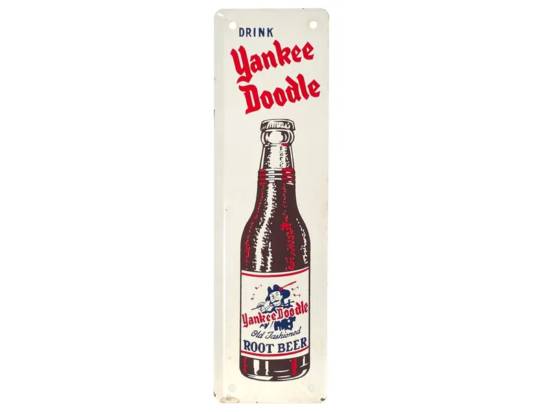 Drink Yankee Doodle Root Beer Porcelain Sign from auction in Myakka City, Florida — image 23