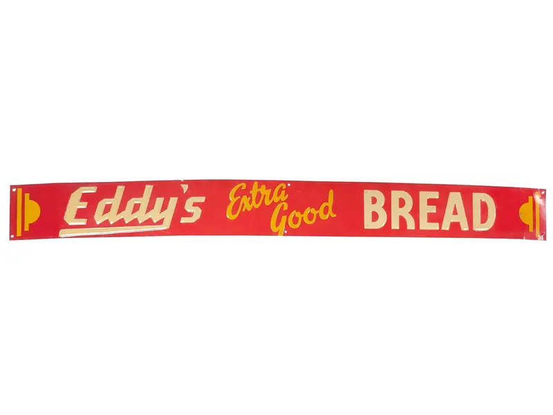 Eddy's Extra Good Bread Tin Advertising Sign from auction in Myakka City, Florida — image 25