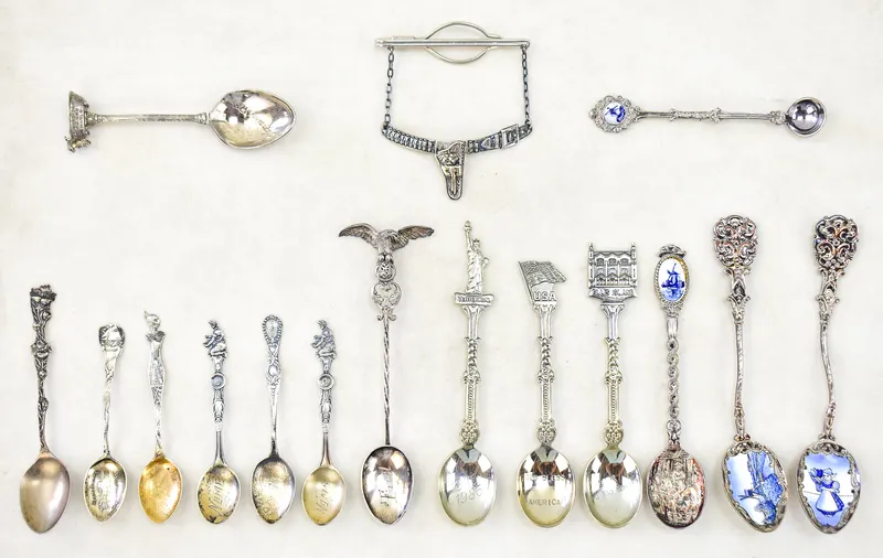 SOUVENIR SPOON COLLECTION; STERLING, TIROL from auction in Aurora, Oregon — image 36