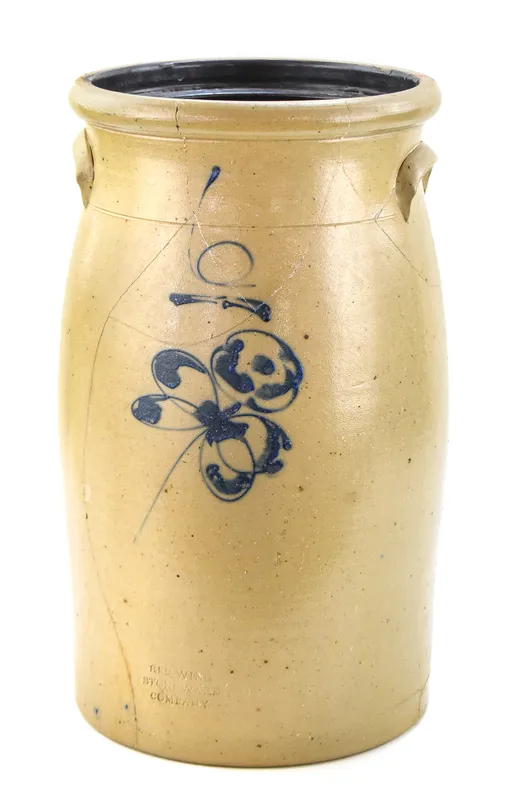 RED WING STONEWARE COMPANY SIX-GALLON STONEWARE BUTTER CHURN CROCK from auction in Aurora, Oregon — image 40