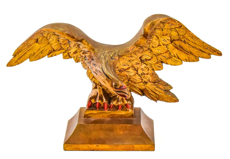 AMERICAN FEDERAL REVIVAL STYLE GILT FREESTANDING EAGLE from auction in Aurora, Oregon — image 2