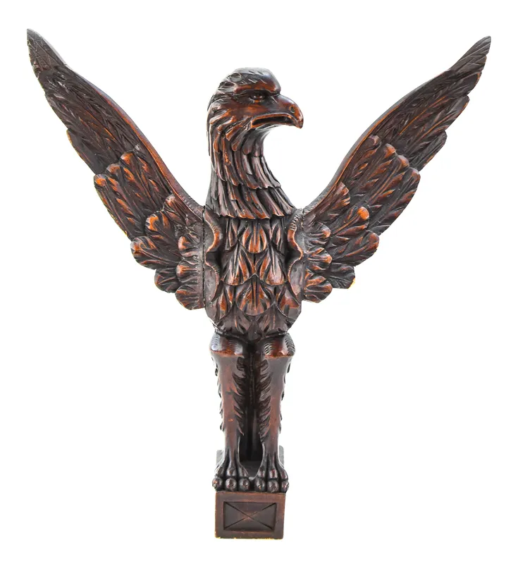 CONTINENTAL EUROPEAN STYLE CARVED EAGLE POST TOPPER from auction in Aurora, Oregon — image 9