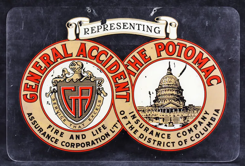 ADVERTISING SIGN FOR GENERAL ACCIDENT INSURANCE IN WASHINGTON D.C. from auction in Aurora, Oregon — image 19