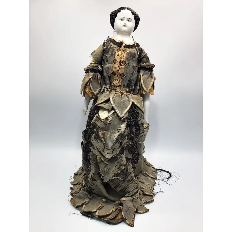 German Antique 19th C. Porcelain Head Doll from auction in East Meadow, New York — image 17