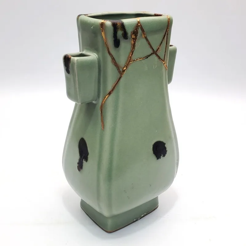 Chinese Green Glazed 2-Handle Vase from auction in East Meadow, New York — image 43