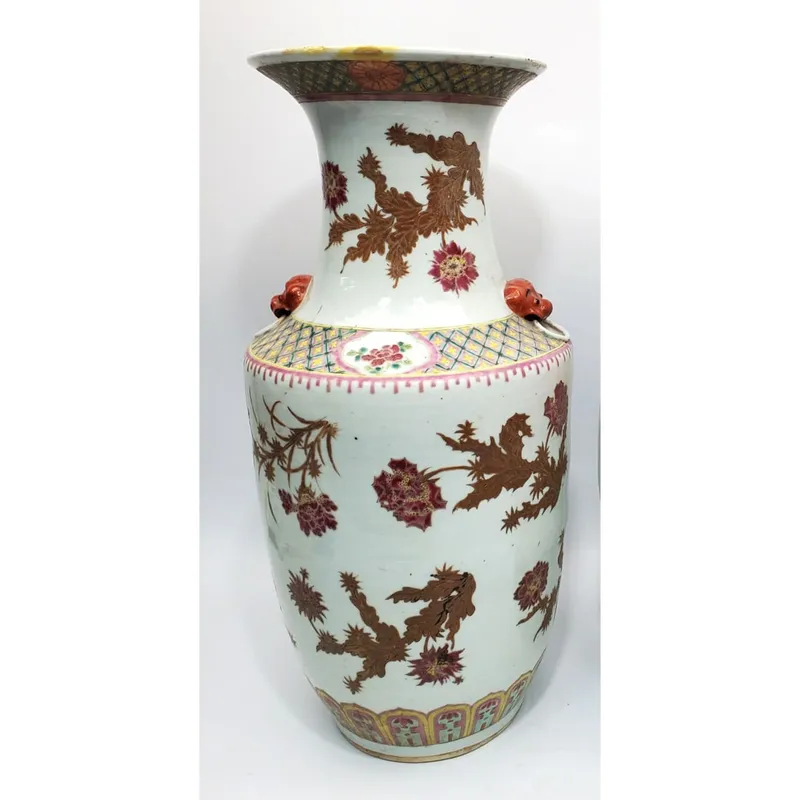 Antique Chinese Signed Famille Rose Porcelain Vase from auction in East Meadow, New York — image 48