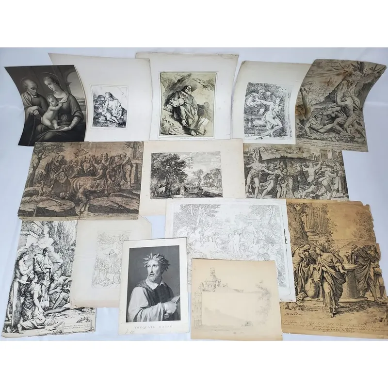 Lot of Antique Etchings & Prints from auction in East Meadow, New York — image 16