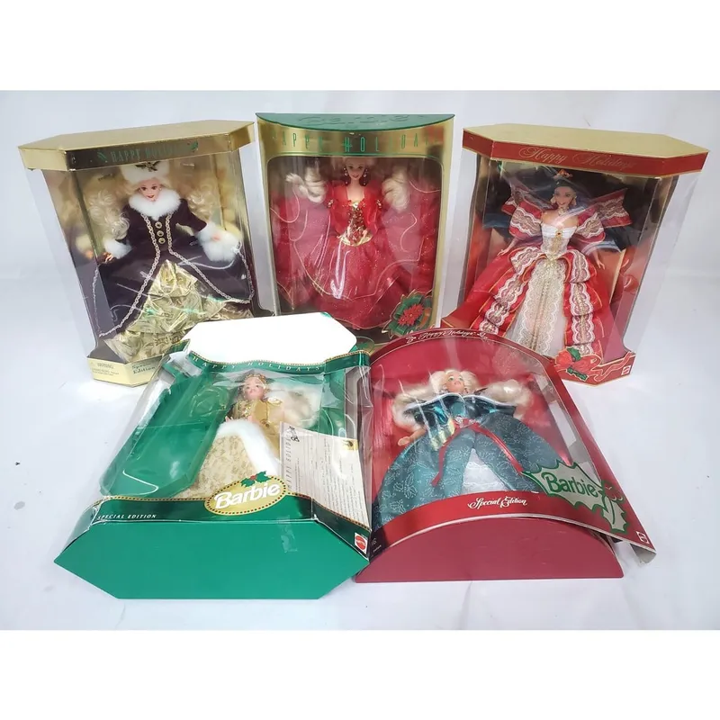 Lot of 5 Holiday Barbie Dolls from auction in East Meadow, New York — image 27