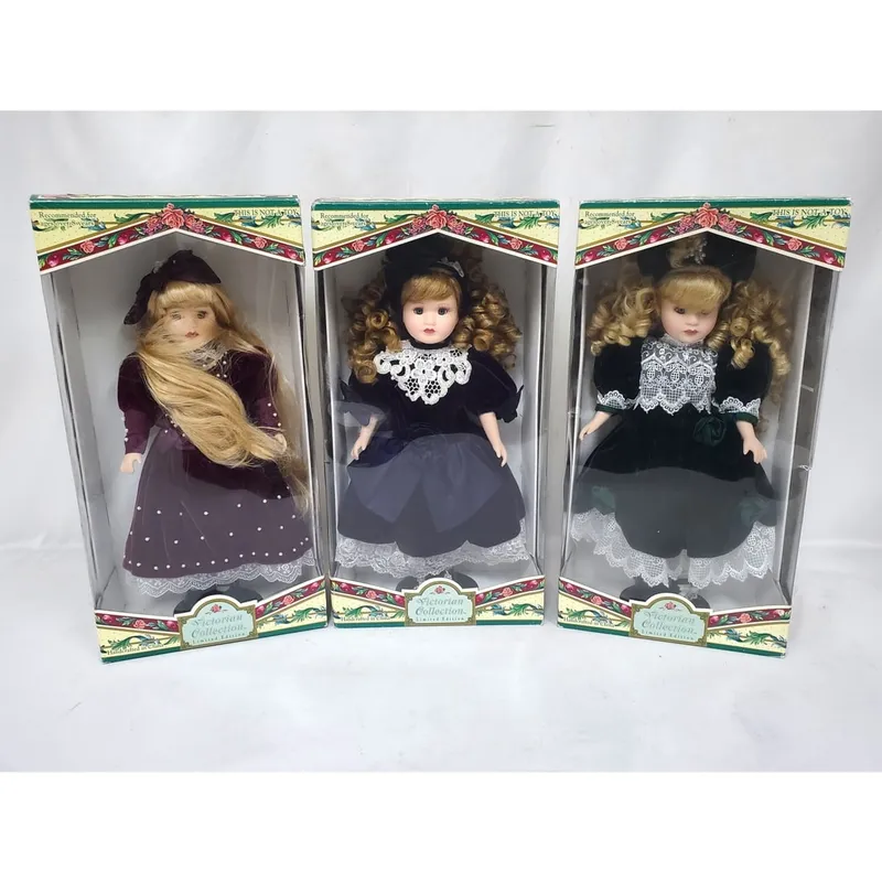 3 Victorian Collection Genuine Porcelain Dolls from auction in East Meadow, New York — image 30