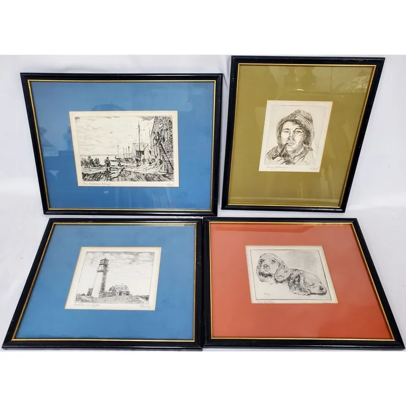 Albert Edel, American (1894-1970) 4 Etchings from auction in East Meadow, New York — image 38