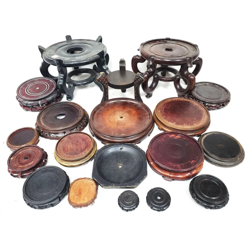 Large Quantity of Chinese Wood Bases from auction in East Meadow, New York — image 48