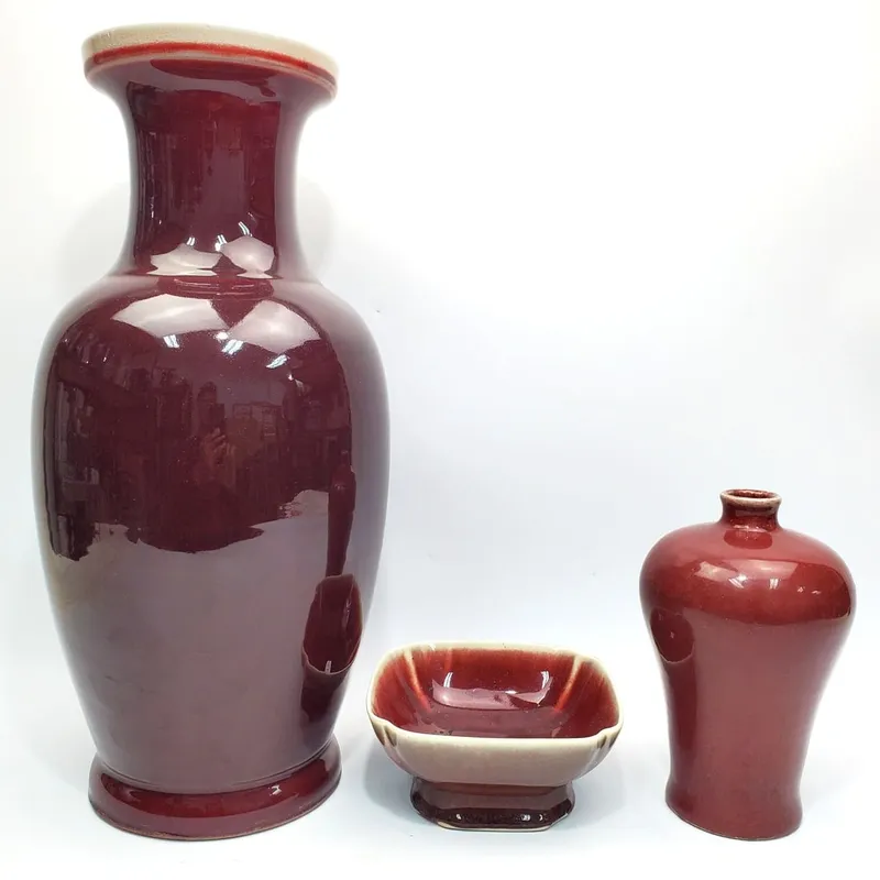 Lot of 3 Chinese Vases from auction in East Meadow, New York — image 47