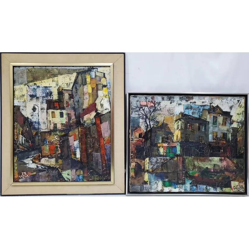 Olivier Foss (German, 1920-2014) 2 Oil Paintings from auction in East Meadow, New York — image 10