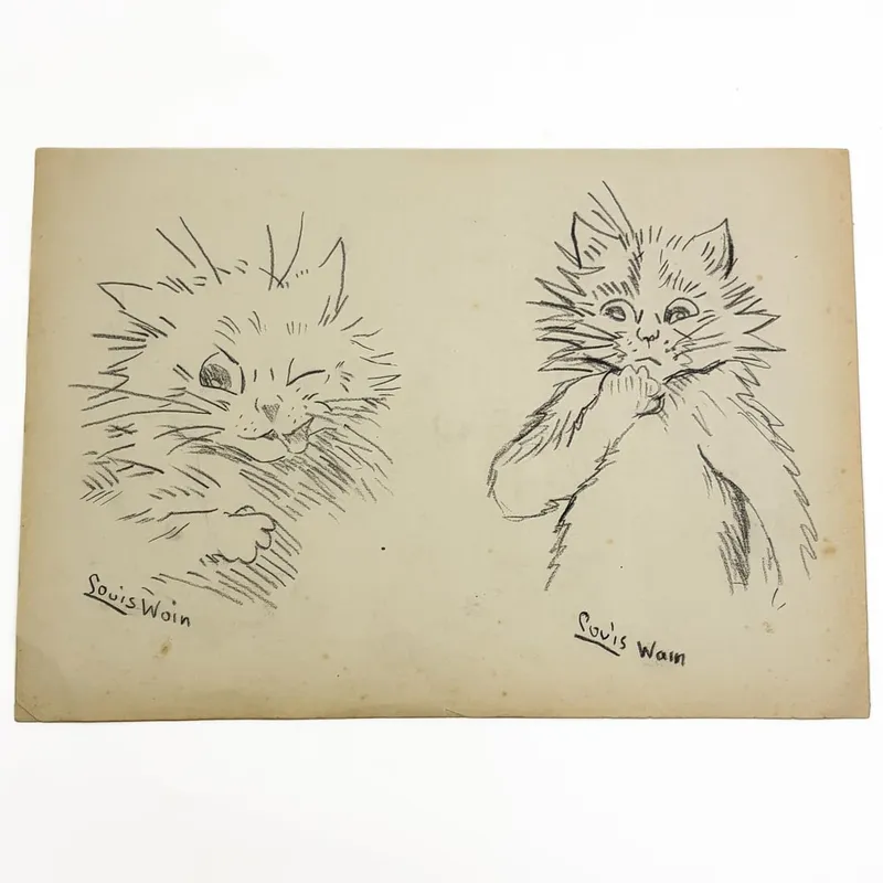 Louis Wain, English (1860-1939) Attribution from auction in East Meadow, New York — image 23