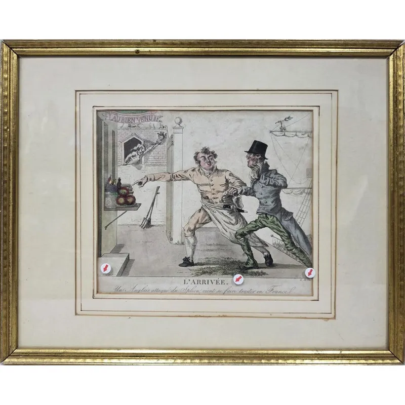 Rare English Early Antique Watercolor Painting from auction in East Meadow, New York — image 31