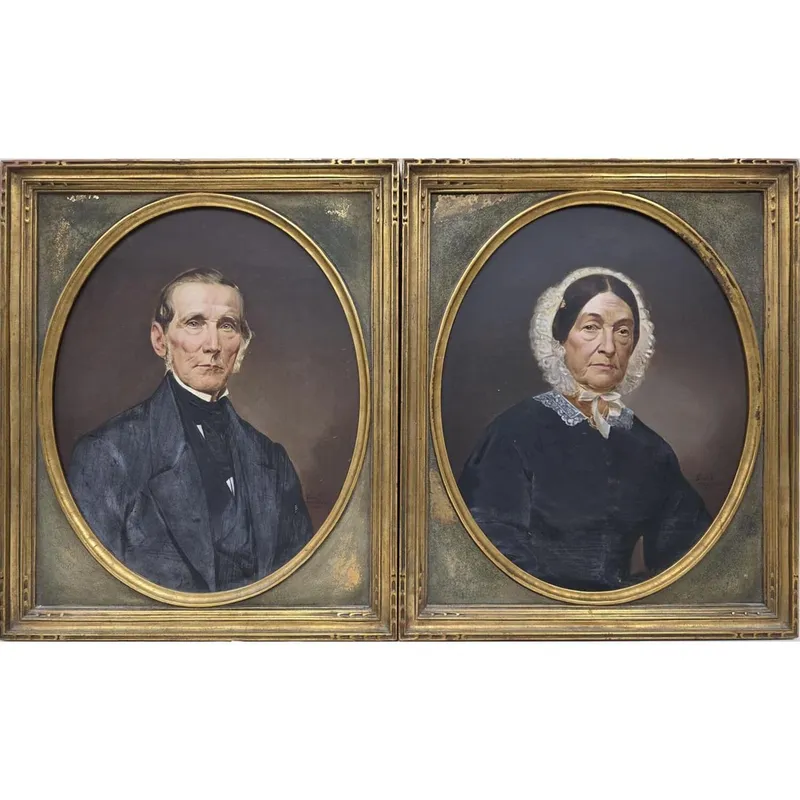Emile Herzinger (19th C.) 2 Antique Paintings from auction in East Meadow, New York — image 47