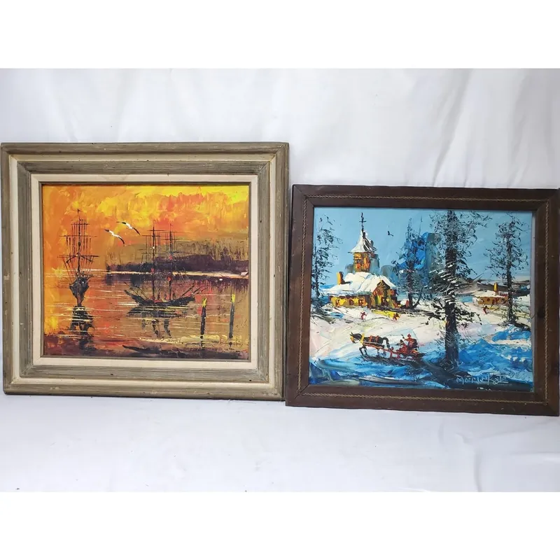 Morris Katz, Polish (1932-2010) Lot of 2 Paintings from auction in East Meadow, New York — image 3